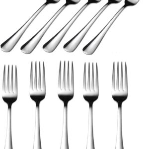 10-Piece Dinner Forks Set,Food-Grade Stainless - 7 Inches Table Forks,Flatware Forks,Dessert Forks,Salad Forks