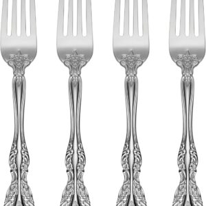 Flatware Dinner Fork, Set of 4 , 18/10 Stainless Steel, Silverware Set, Dishwasher Safe